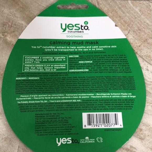 3 Product Bundle YES To Cucumbers Skincare Full Size Toner & Mask Gift Set NEW!! - Picture 12 of 16